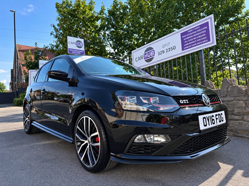 Black 2016 Volkswagen Polo 1.8 TSI BlueMotion Tech GTI Hatchback 5dr Petrol Manual Euro 6 s/s 192 ps in Bristol